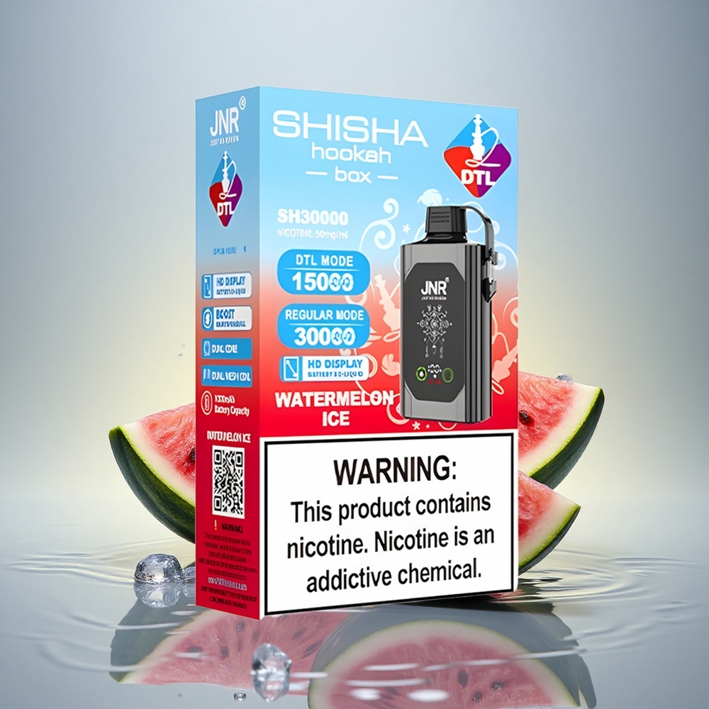 JNR Shisha Hookah Box 20500 Lubenica Led 25ml Dual Mesh Coil 5% nikotina