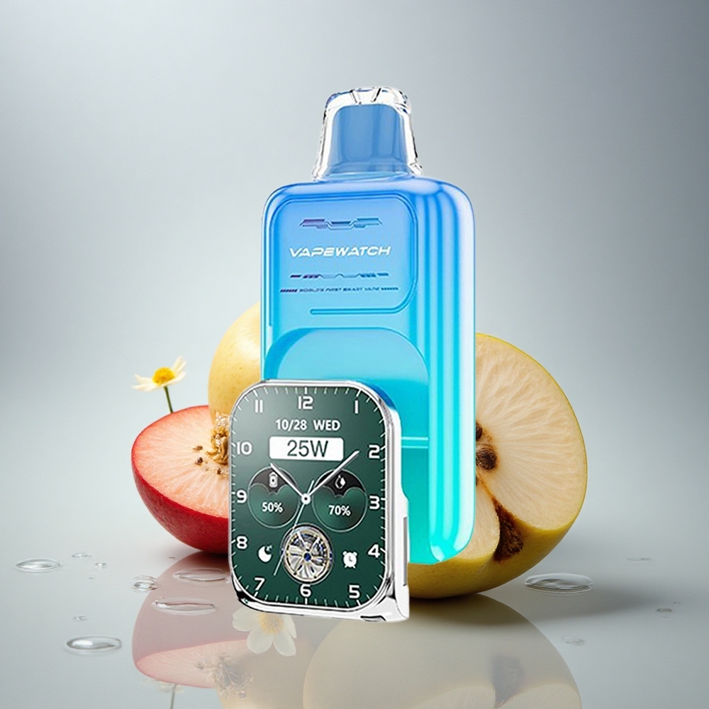 JNR VapeWatch 30000 Kislo Jabolčni Led z 1000mAh in Dual Mesh Coil